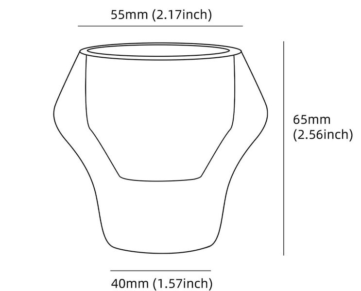 Стакан для эспрессо 60 ml MHW-3Bomber Espresso Cups Double Wall Glass G5058 фото