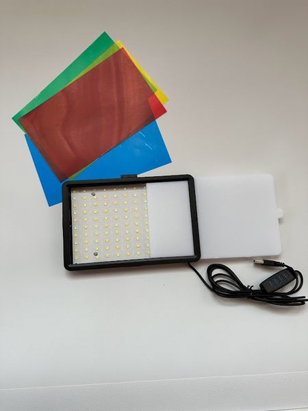 Светодиодная лампа LED Square Fill Light 19 х 12.5 см видео свет с цветными фильтрами для фото видео 1391 фото