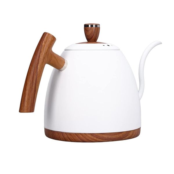 Чайник Reda Pro 800 ml електричний для кави Білий Wood 300500 фото