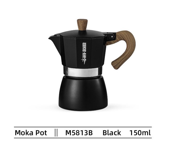 Кавоварка гейзерна MHW-3BOMBER 150 мл. Espresso Maker Moka Pot Чорна M5813B фото