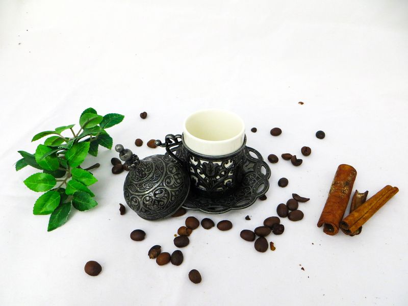 Турецька чашка Акар з блюдцем 50 мл для подавання кави по - східному. 14250 фото