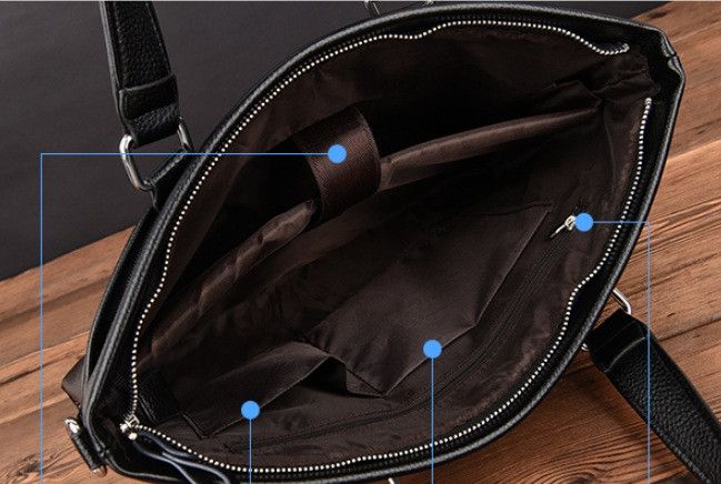 Стильная мужская сумка для ноутбука эко кожа, мужской портфель под ноутбук, планшет, лаптоп, макбук 355 фото