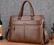 Мужская сумка для ноутбука эко кожа, мужской деловой портфель под ноутбук планшет лаптоп, макбук сумка-папка Светло-коричневый 678 фото