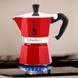 Гейзерна кавоварка Bialetti 130 мл. 3 чашки Червона 14240 фото 3