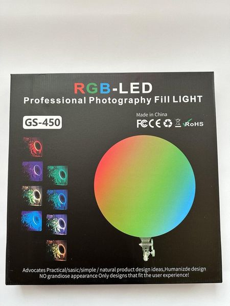 Світлодіодна LED лампа Camera light GS-45 RGB для фотостудії. 1386 фото