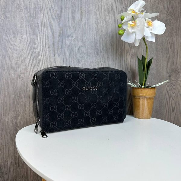Жіноча замшева сумочка клатч, міні сумка на ланцюжку Gucci топ продаж 1340 фото