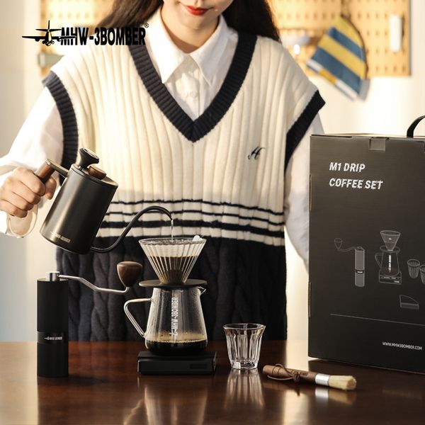 Подарунковий набір M1 Drip Coffee Set Luxury MHW-3BOMBER на 10 предметів для приготування кави CS5469 фото