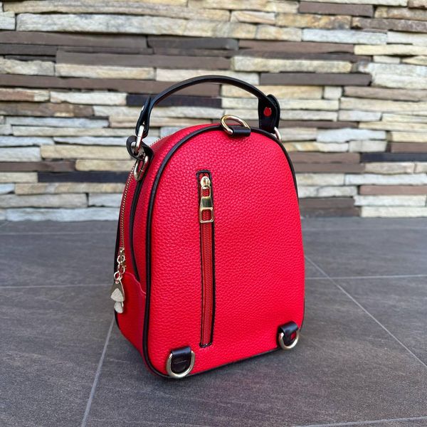 Детский рюкзак сумка трансформер, сумочка мини рюкзак для девочек красный 427 фото
