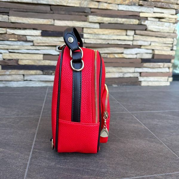 Дитячий рюкзак сумка трансформер, сумочка міні рюкзак для дівчаток червоний 427 фото