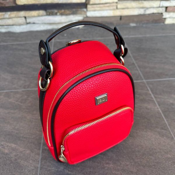 Детский рюкзак сумка трансформер, сумочка мини рюкзак для девочек красный 427 фото