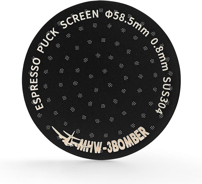 Улучшайзер для кофе 58 mm. MHW-3Bomber Puck Screen Сито для эспрессо Titanium Black FG5588 фото