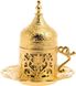 Турецкая чашка Демитас Acar с блюдцем 50 мл. Золото 15102 фото 1