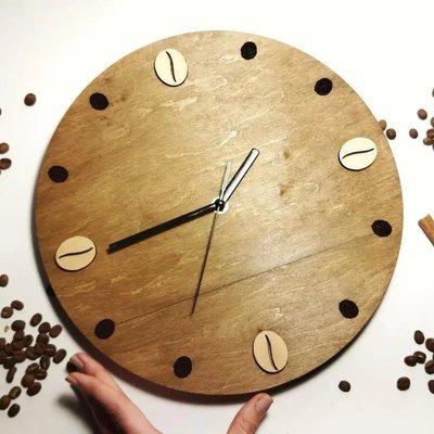 Годинник для кав'ярні. Дерево 14489 фото