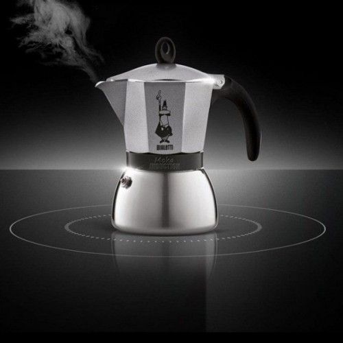 Гейзерна кавоварка Bialetti 150 мл Moka Induction Black (4 su) для індукційної плити 14884 фото