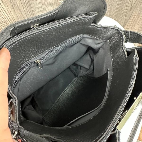 Жіноча замшева сумка чорна, міні сумочка натуральна замша 1367 фото