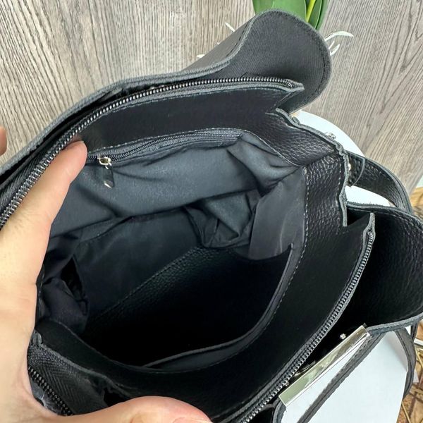 Женская замшевая сумка черная, мини сумочка натуральная замша 1367 фото