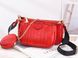 Женская мини сумочка клатч с цепочкой рептилия Маленькая сумка с ключницей брелком Красный 1249К фото
