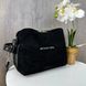 Женская замшевая сумка черная, мини сумочка натуральная замша 1367 фото 2