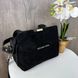 Женская замшевая сумка черная, мини сумочка натуральная замша 1367 фото 6
