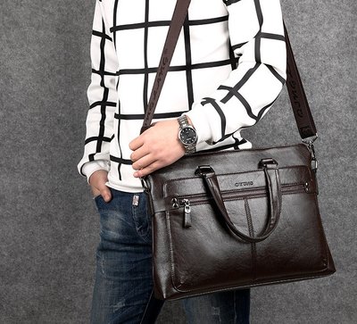 Чоловіча сумка для ноутбука еко шкіра, чоловічий бізнес портфель під ноутбук планшет лаптоп, макбук сумка-папка 678 фото