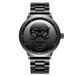 Металлические мужские наручные часы с черепом черные 489М фото 4