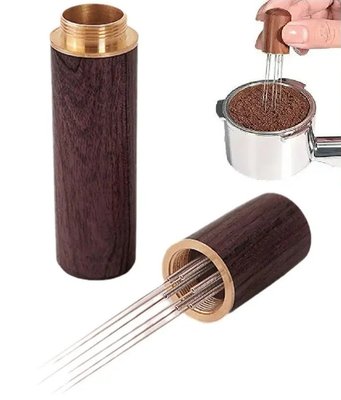 Распределитель кофе в холдере WDT Needle Tool, Иголки темное дерево 15366 фото