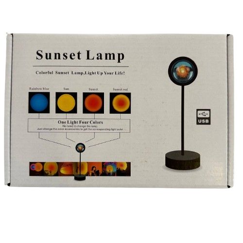 Лампа Sunset Lamp еффект солнца RGB + пульт 23см 16 цветов 4 режима Управление с смартфона 1433 фото