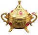 Турецкая сахарница Arsal с ложкой цвет золотой (Розовый камень) 15447 фото 1