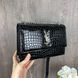 Жіноча лакова сумочка Рептилія чорна на ланцюжку, міні сумка клатч крокодил 1483 фото 1