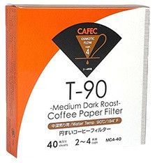 Фільтри паперові CAFEC Medium Dark Roast T-90 Cup4 40 шт. для кави MC4-40W фото