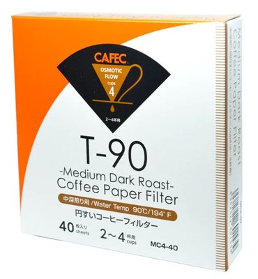 Фильтри бумажные CAFEC Medium Dark Roast T-90 Cup4 40 шт для кофе MC4-40W фото