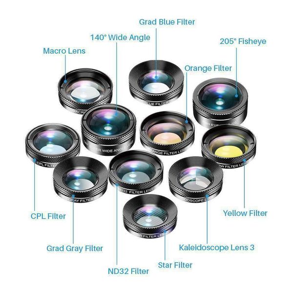 Набір фільтрів та об'єктивів для смартфона 11в1 Apexel APL-DG11 APL-DG11 фото