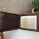 Мужской кожаный кошелек портмоне с ковбоем натуральная кожа коричневый 707КБ фото 4