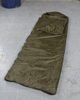 Летний спальный мешок одеяло с капюшоном олива 87450 фото