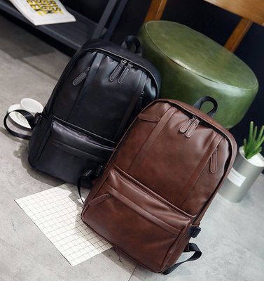 Повседневный мужской рюкзак PU кожа 200 фото