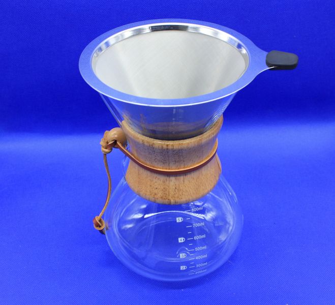 Кемекс для кофе 800 мл. Chemex металлическим многоразовым фильтром 13686 фото