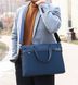 Мужской деловой портфель для документов, офисная сумка Синий 1105С фото 8