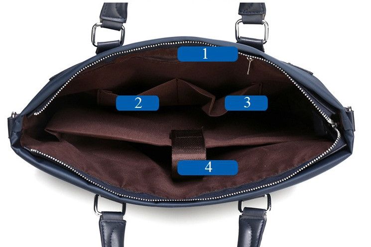 Мужской деловой портфель для документов, офисная сумка Синий 1105С фото