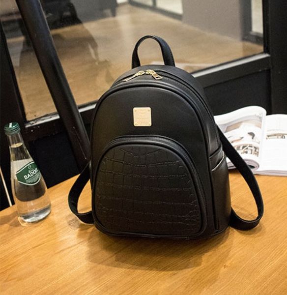 Женский мини рюкзак черный 376В фото