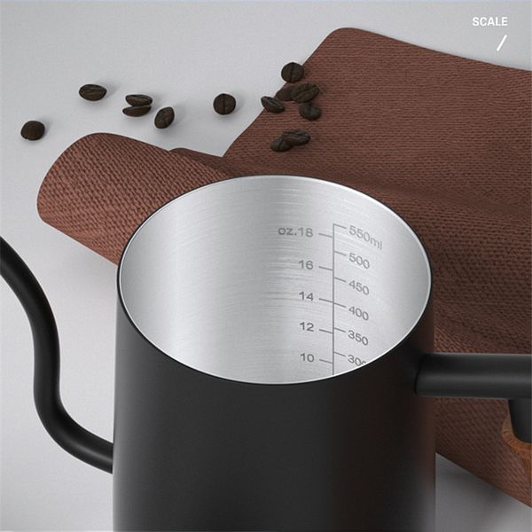 Чайник для кави з довгим носиком 600 мл Drip Kettle Swan Чорний 15436 фото