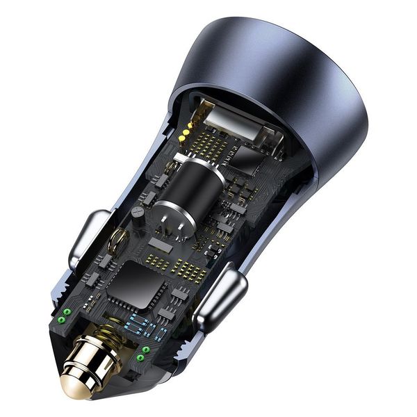 Зарядка в прикуривателе для айфона USB Type-C 40Вт Baseus Golden Contactor Pro CCJD-0G 3194 фото