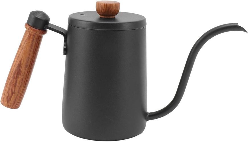 Чайник для кави з довгим носиком 600 мл Drip Kettle Swan Чорний 15436 фото