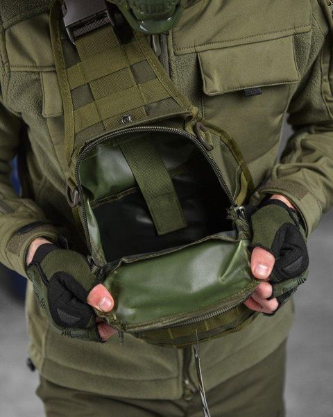 Рюкзак патрульный однолямочный SILVER KNIGHT 7л oliva 15868 фото