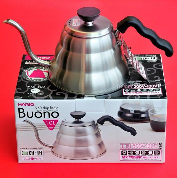 Чайник Hario Buono V60 1 л. для кофе В60 VKB-100HSV фото