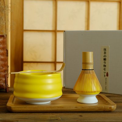 Набор Yellow Ivory 550 ml. для приготовления чая матча Желтый #141 18524 фото
