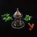 Турецкий стакан Армуды с лукумницей для чая и кофе. Темное Серебро 14525 фото 3