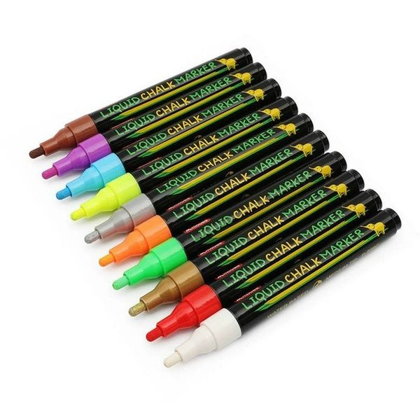 Набор меловых маркеров 12 цветов Liquid chalk marker Premium 15599 фото