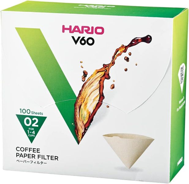 Фильтры Hario 02 100 шт. Белые Харио V60 для кофе BOX VCF-02-100WK фото