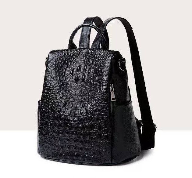 Женский городской кожаный рюкзак сумка трансформер 2 в 1 рептилия, сумка-рюкзак женская натуральная кожа 1219 фото