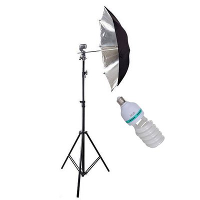 Постійне студійне світло Prolight 150 Вт. парасолька на відбиття 84 см. 85смК фото